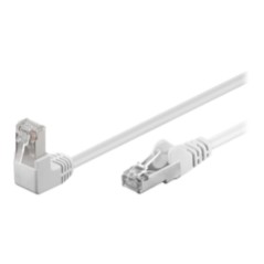 Goobay RJ45 CAT 5e Angled FUTP CCA 1m White - High-Quality Network Cable for Optimal Connectivity!